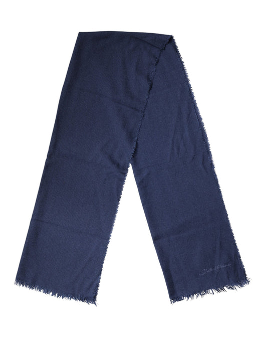 Dolce & Gabbana Scarf Blue Cashmere Neck Wrap Shawl Men's Men