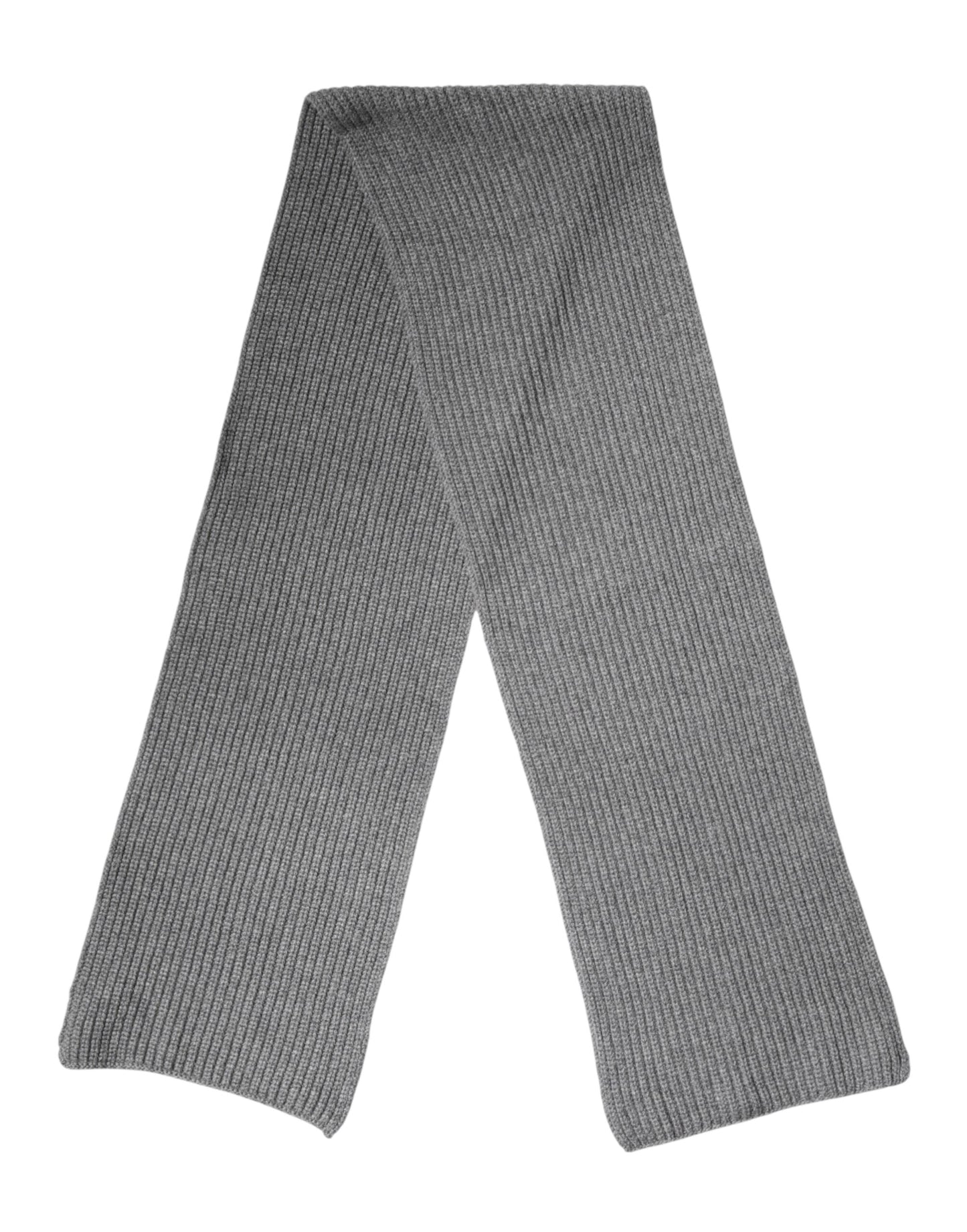 Dolce & Gabbana Gray Cashmere Knit Neck Wrap Shawl Men's Scarf