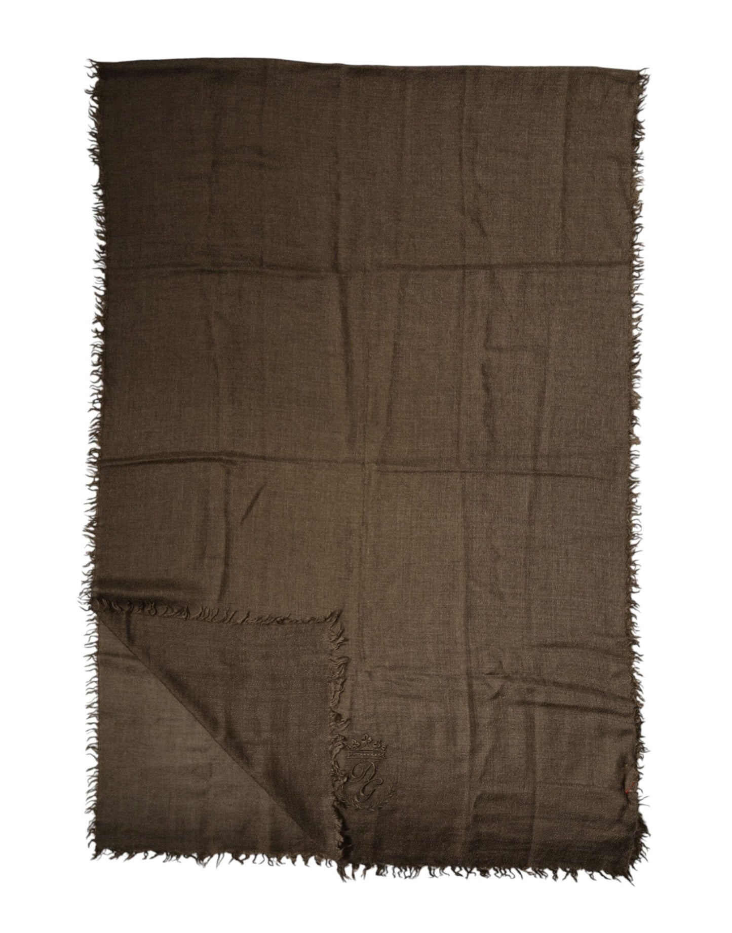 Dolce & Gabbana Brown Cashmere Knit Neck Wrap Shawl  Men's Scarf (Pre-Owned)