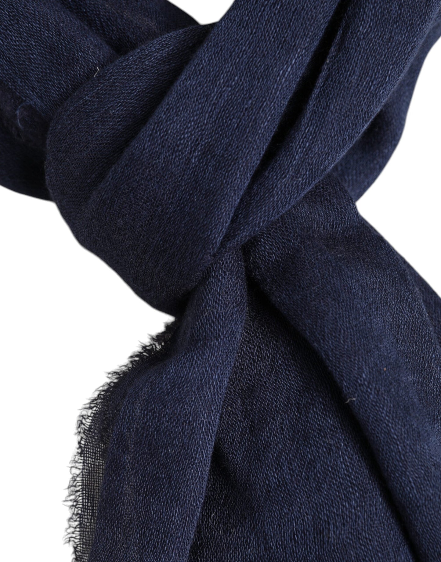 Dolce & Gabbana Blue Linen Neck Wrap Men Shawl Fringe Men's Scarf
