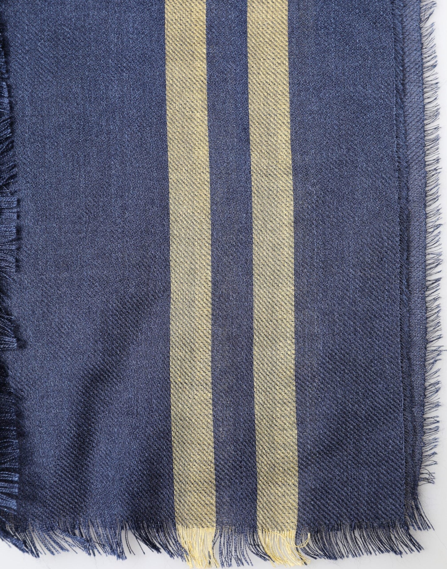 Dolce & Gabbana Blue Cashmere Neck Wrap Shawl Fringes Men's Scarf (Pre-Owned)