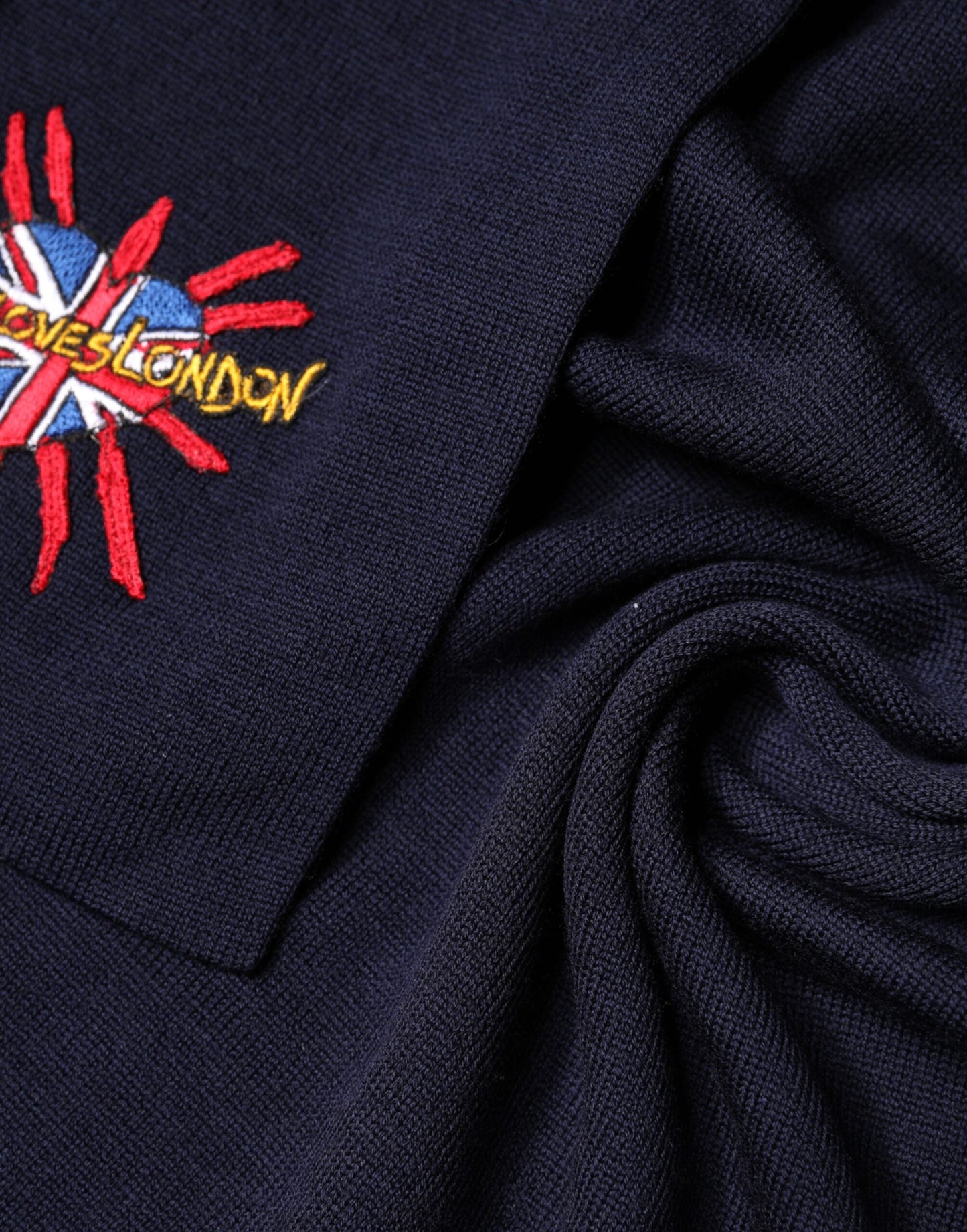 Dolce & Gabbana Blue Wool DG Loves London Neck Wrap Women's Scarf