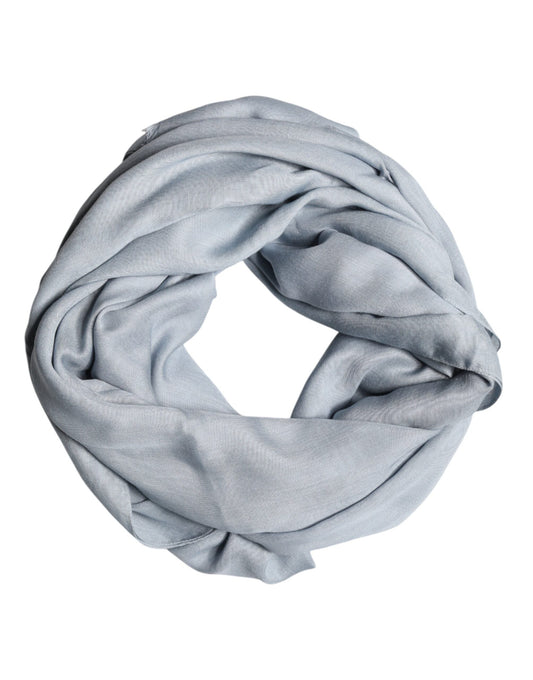 Dolce & Gabbana Light Blue Cashmere Knitted Shawl Women's Scarf (Pre-Owned)