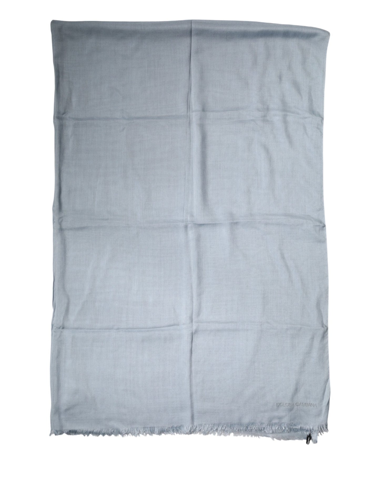 Dolce & Gabbana Light Blue Cashmere Knit Neck Wrap Women's Scarf (Pre-Owned)