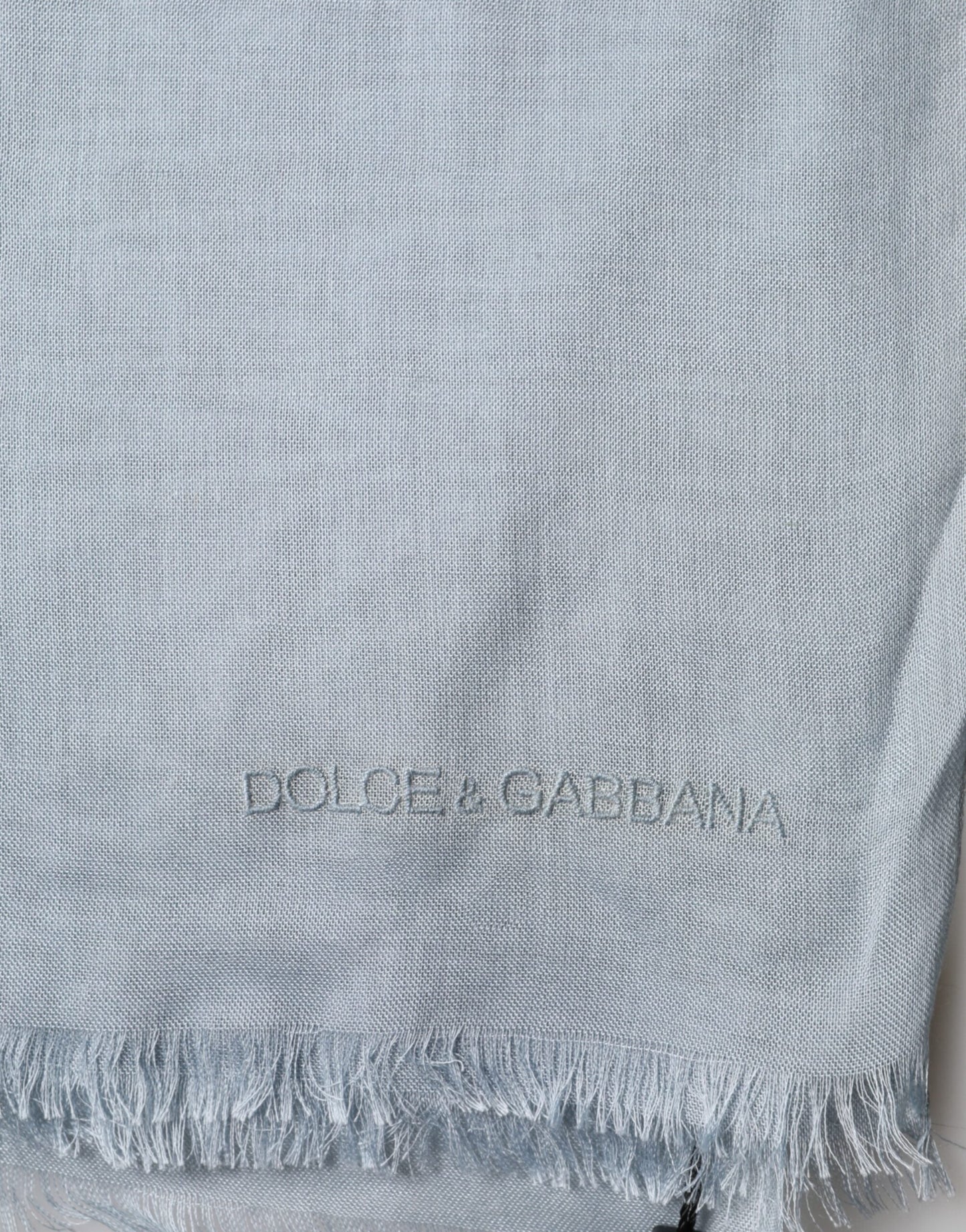 Dolce & Gabbana Light Blue Cashmere Knit Neck Wrap Women's Scarf (Pre-Owned)