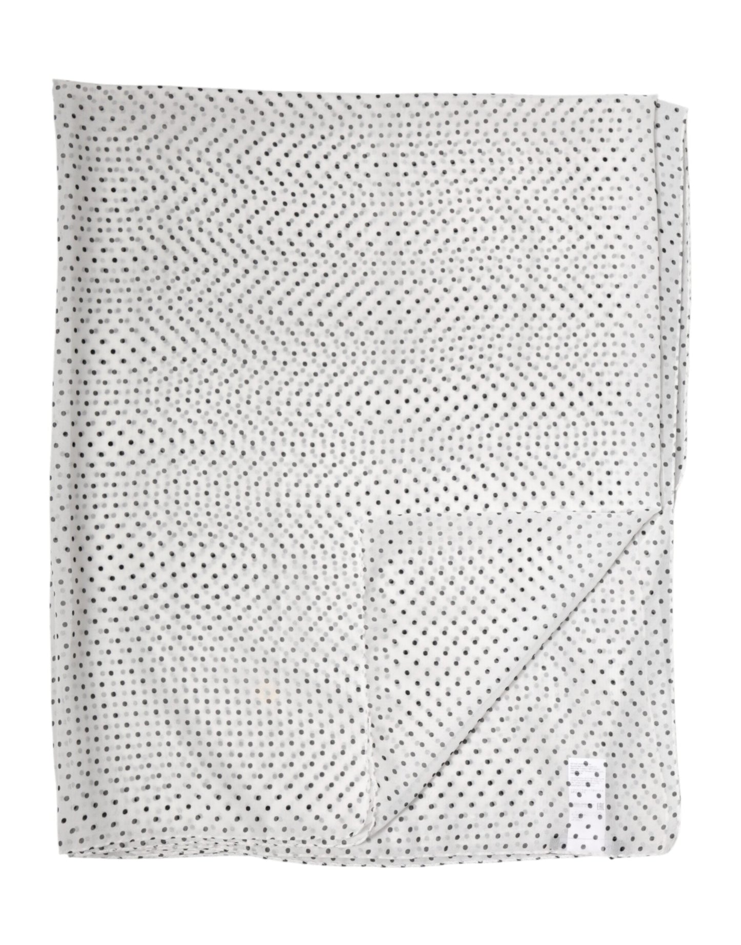 Dolce & Gabbana White Polka Dot Polyester Shawl Women's Scarf