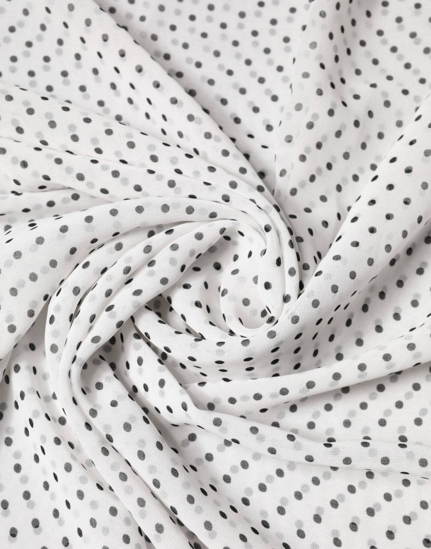Dolce & Gabbana White Polka Dot Polyester Shawl Women's Scarf