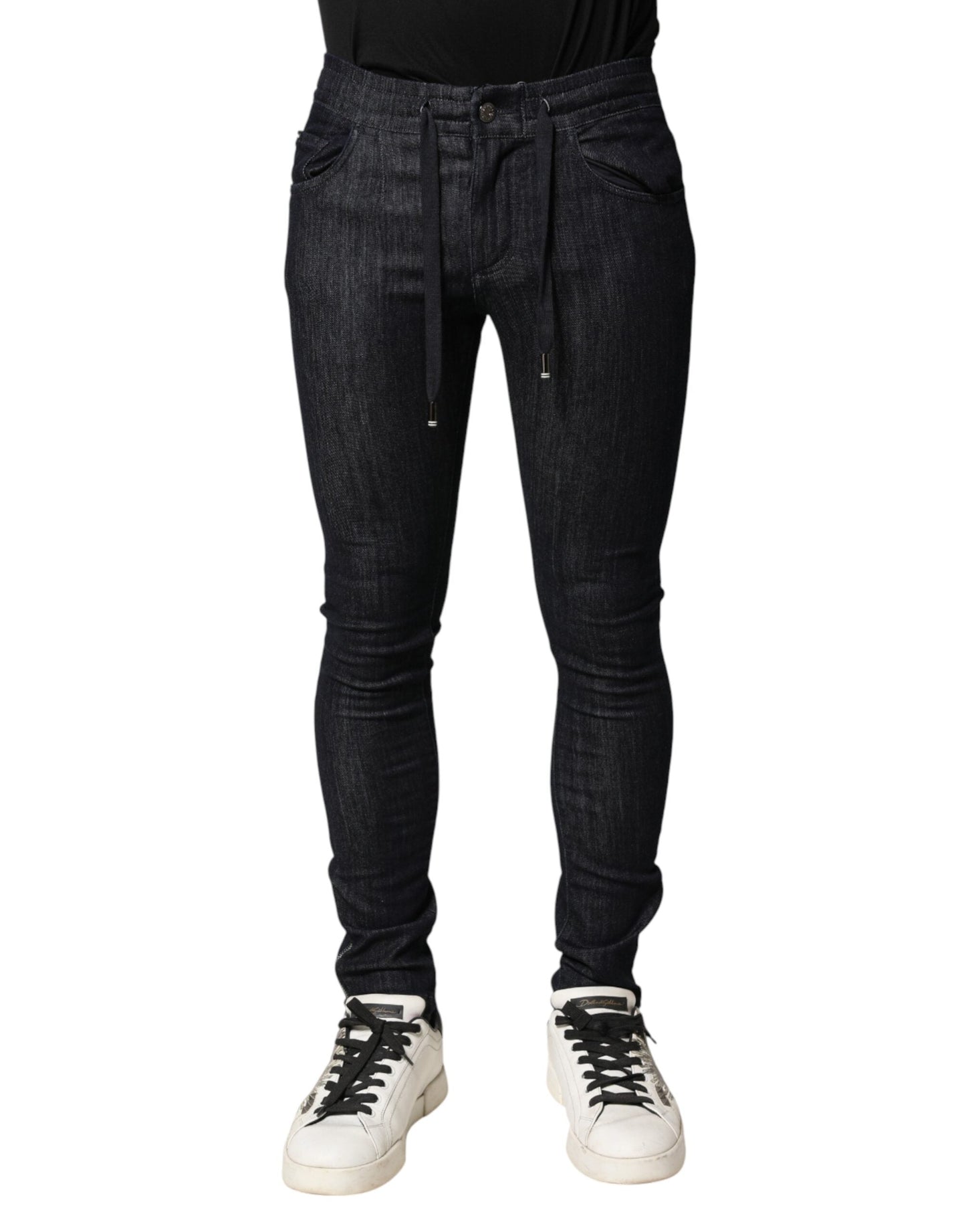 Dolce & Gabbana Black Cotton Stretch Skinny Denim Men Men's Jeans