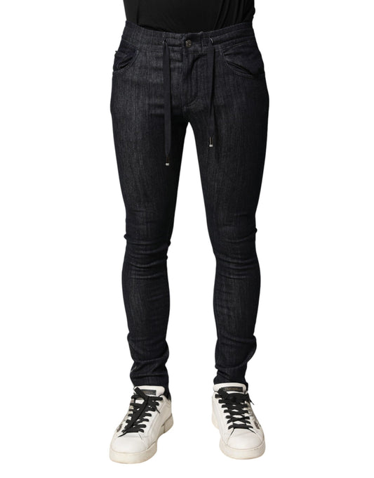 Dolce & Gabbana Black Cotton Stretch Skinny Denim Men Men's Jeans