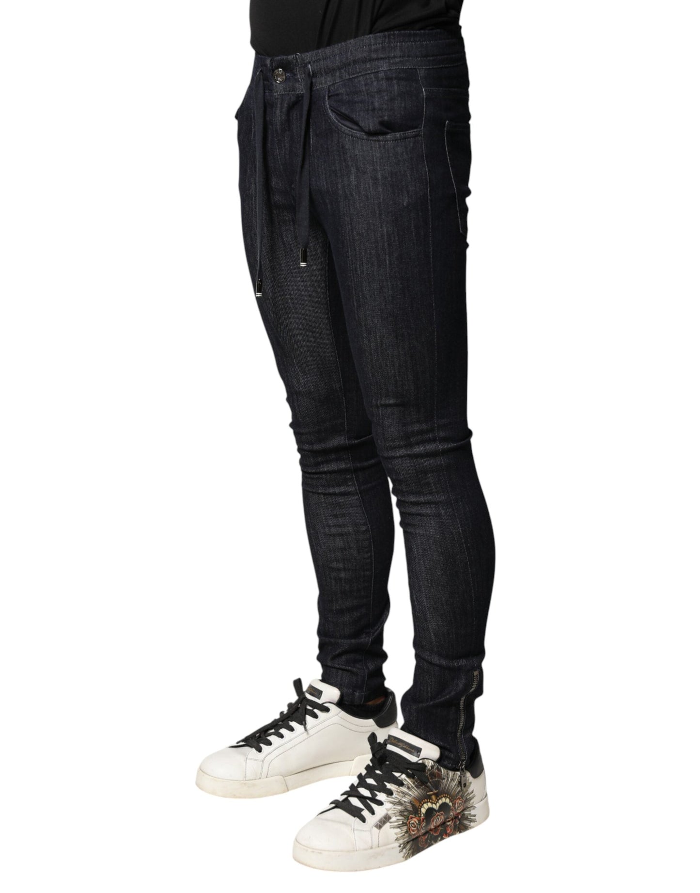 Dolce & Gabbana Black Cotton Stretch Skinny Denim Men Men's Jeans