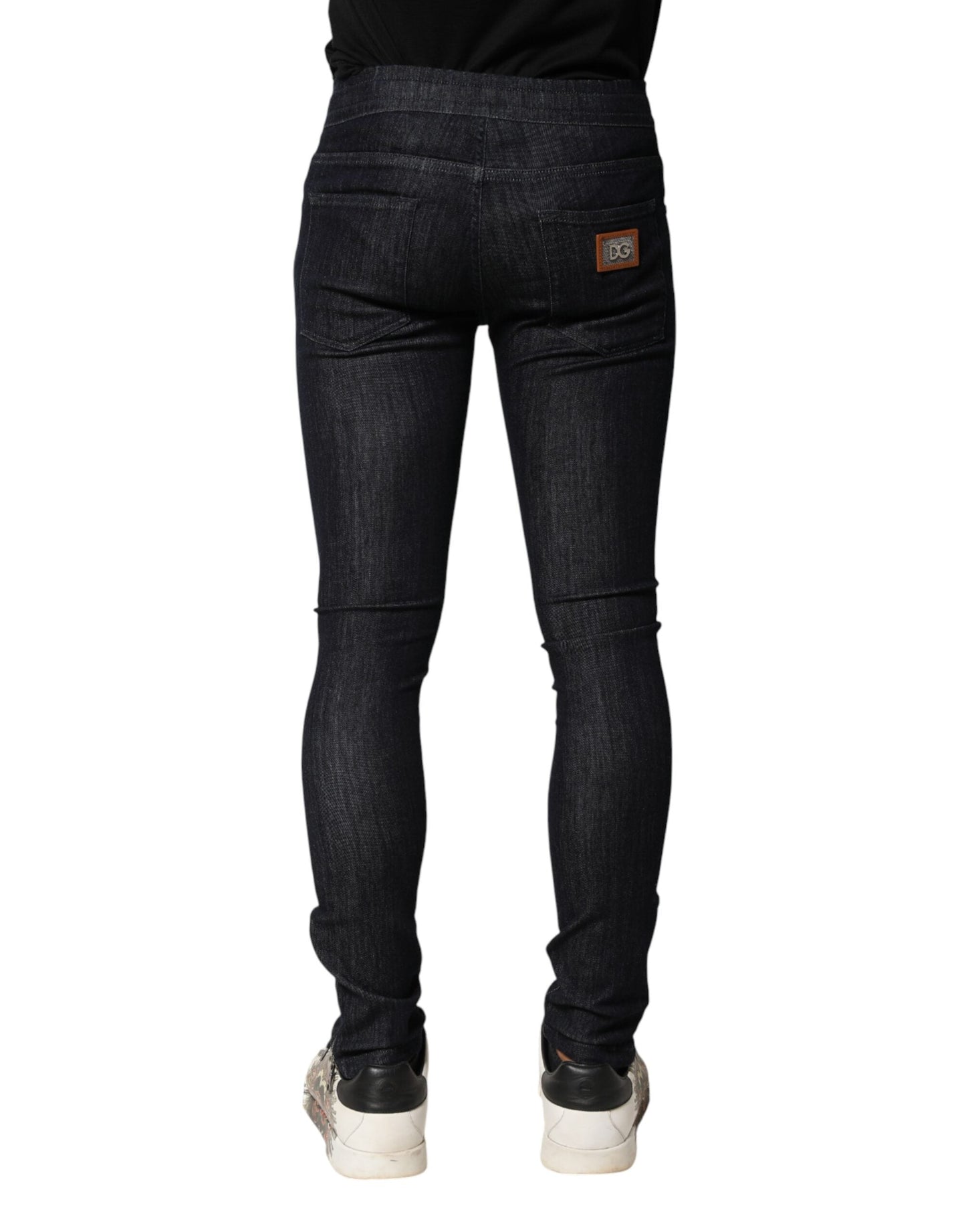 Dolce & Gabbana Black Cotton Stretch Skinny Denim Men Men's Jeans