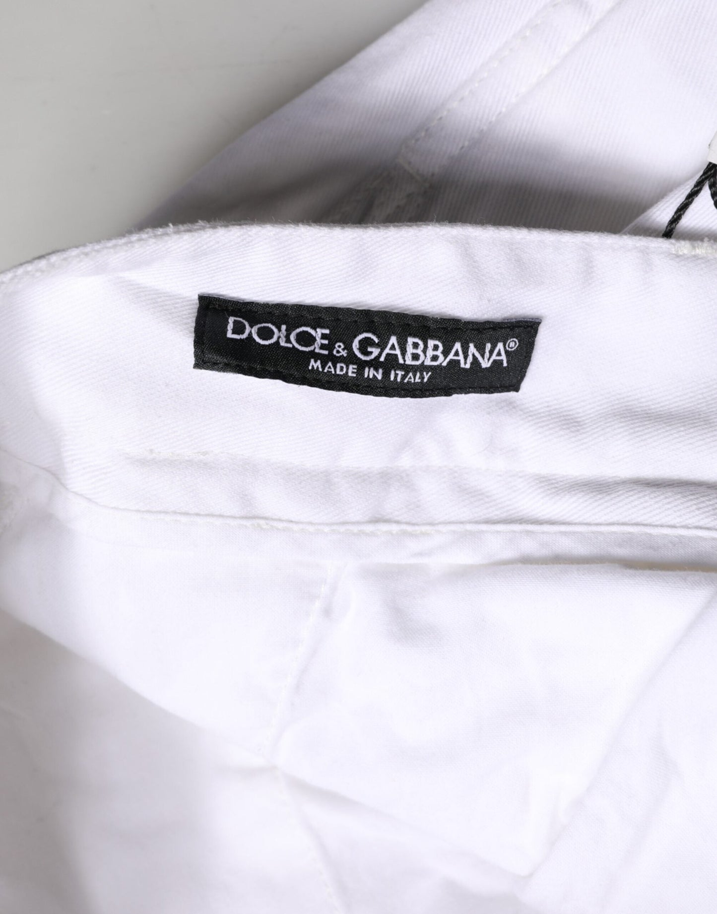 Dolce & Gabbana White Cotton Men Cargo Denim Trouser Men's Jeans (Pre-Owned)