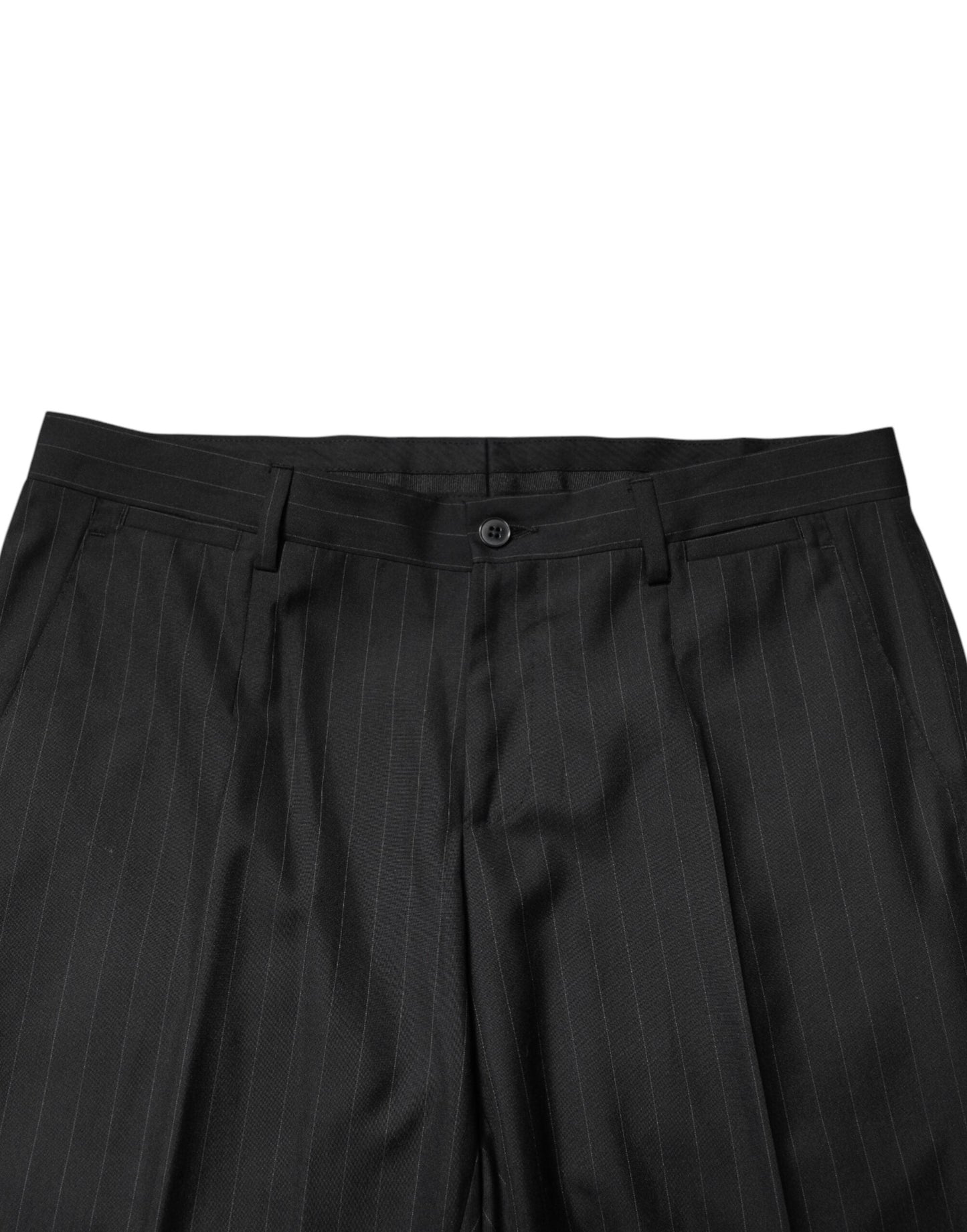 Dolce & Gabbana Black Stripes Wool Men Dress Trousers Men's Pants