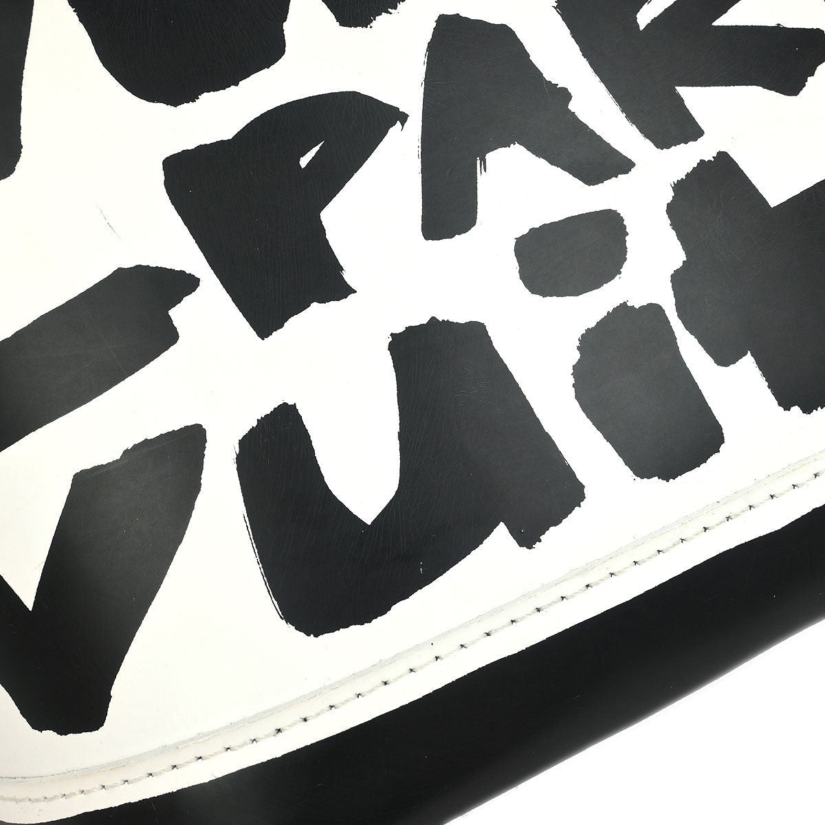 Louis Vuitton Alma Handbag Limited Edition Graffiti Leather Black Leather Handbag (Pre-Owned)