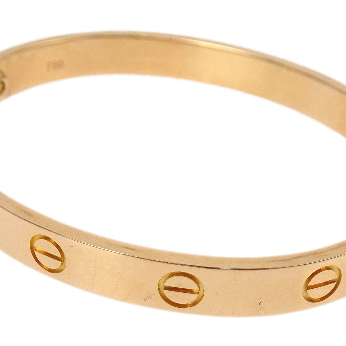 Cartier Love Bracelet Brushed 18K Rose Gold Gold Yellow_Gold Bracelet Jewelry (Pre-Owned)
