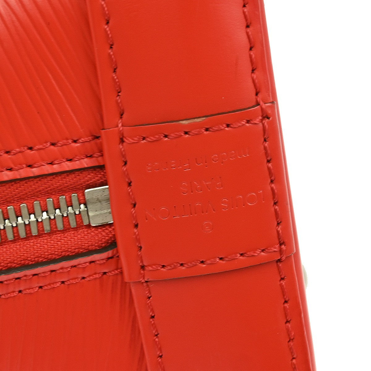 Louis Vuitton Alma Handbag Epi Leather Red Leather Handbag (Pre-Owned)