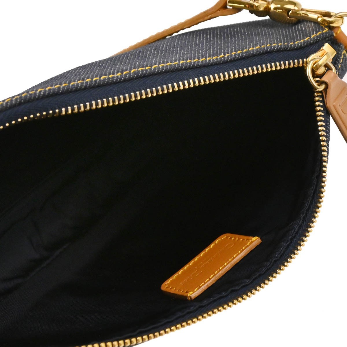 Christian Dior Saddle Handbag Denim Navy Denim_Jeans Handbag (Pre-Owned)