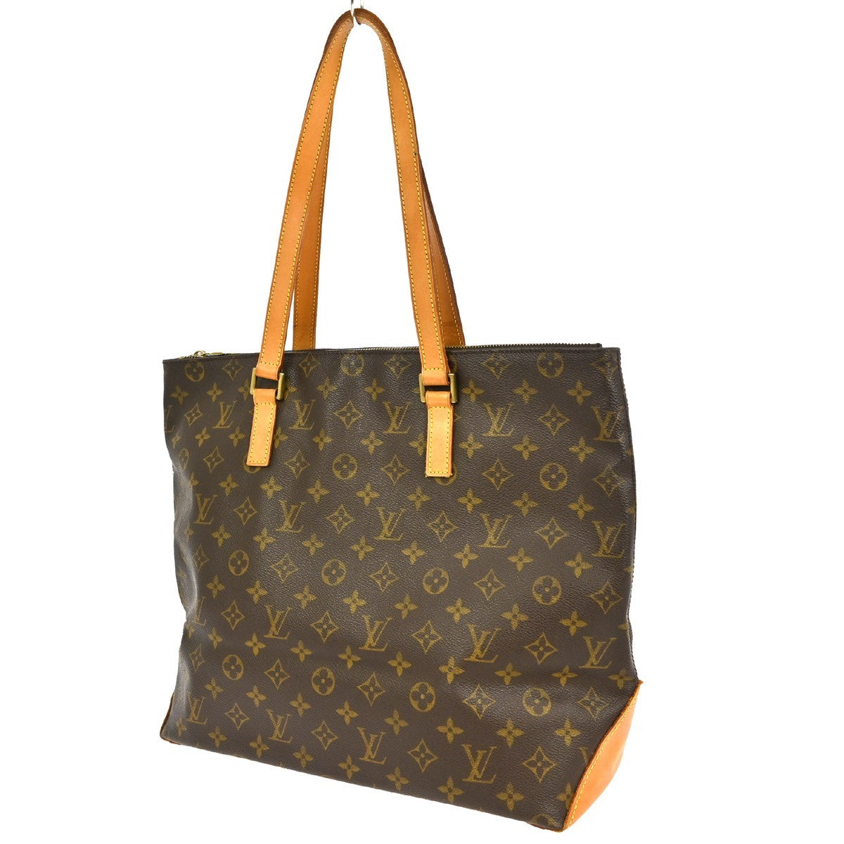 Louis Vuitton Cabas Mezzo Monogram Canvas Brown Canvas Tote Bag Bag (Pre-Owned)