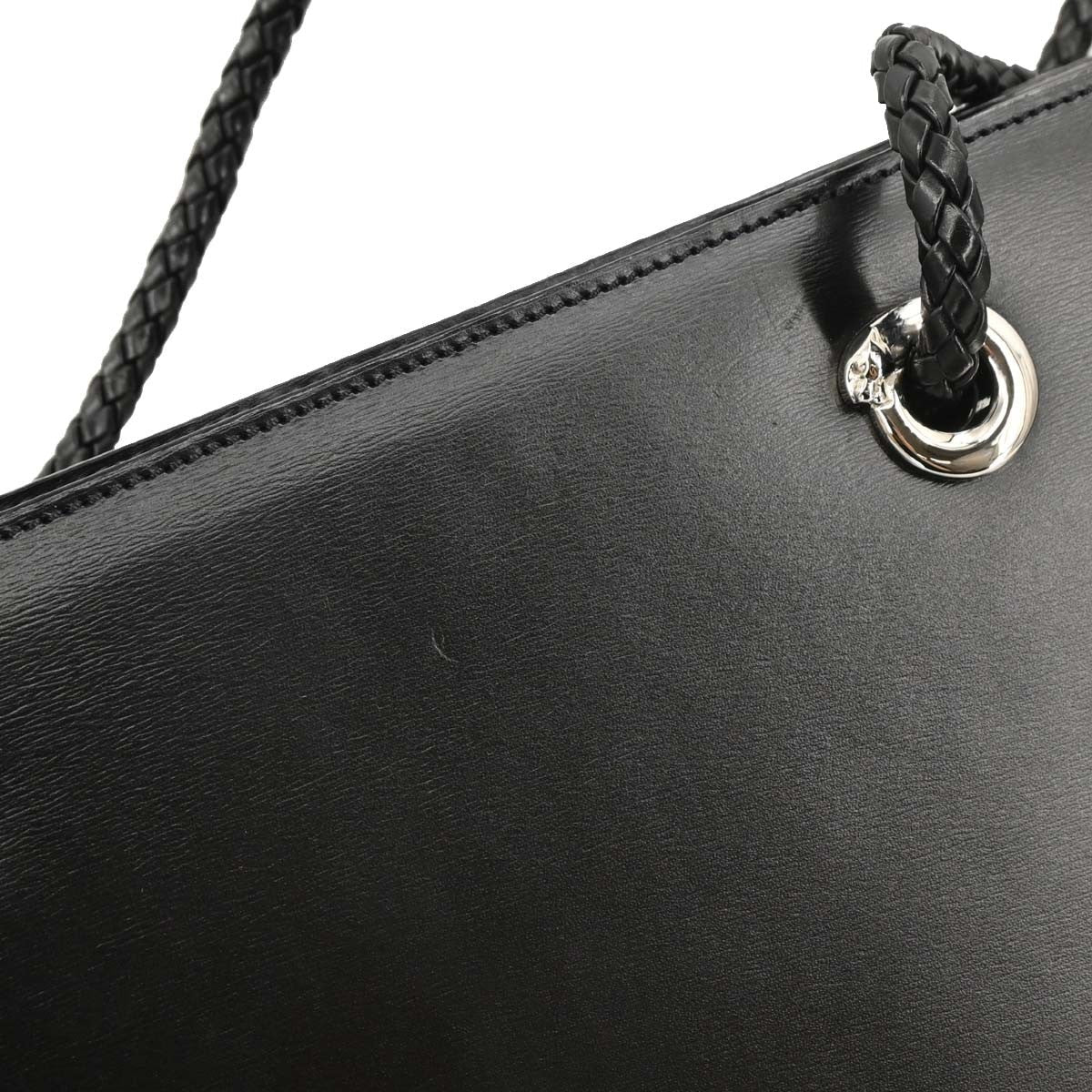 Cartier Panth��re Tote Bag Leather Black Leather Tote Bag Bag (Pre-Owned)