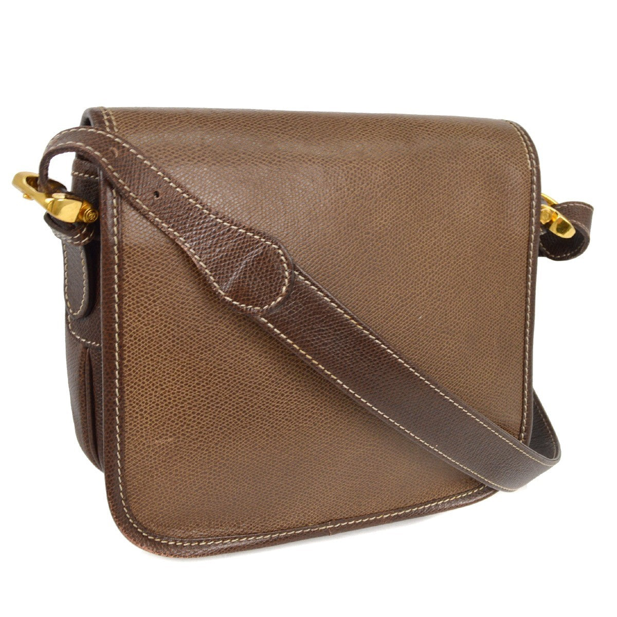 Loewe Vintage Shoulder Bag Leather Brown Leather Shoulder Bag Bag (Pre-Owned)