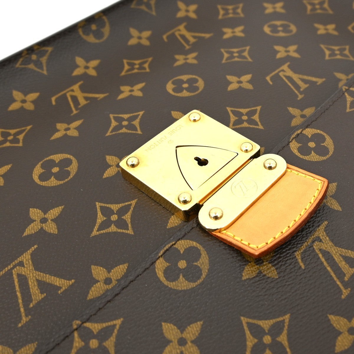 Louis Vuitton Laguito Handbag Monogram Canvas Brown Canvas Briefcase Bag (Pre-Owned)