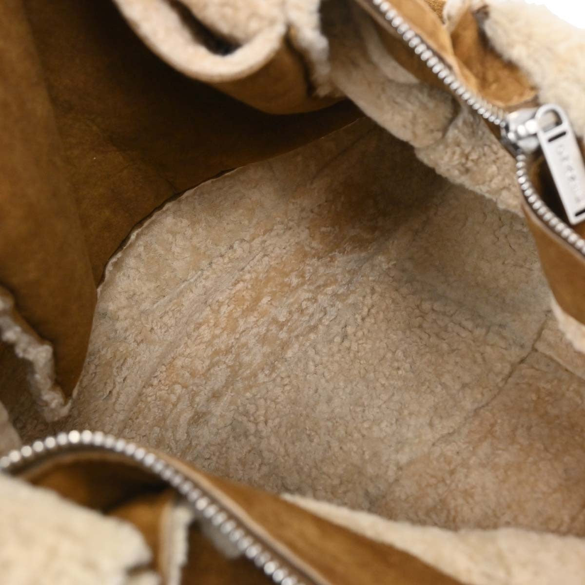 Chanel Flap Shoulder Bag Shearling And Suede Brown Suede Shoulder Bag Bag (Pre-Owned)