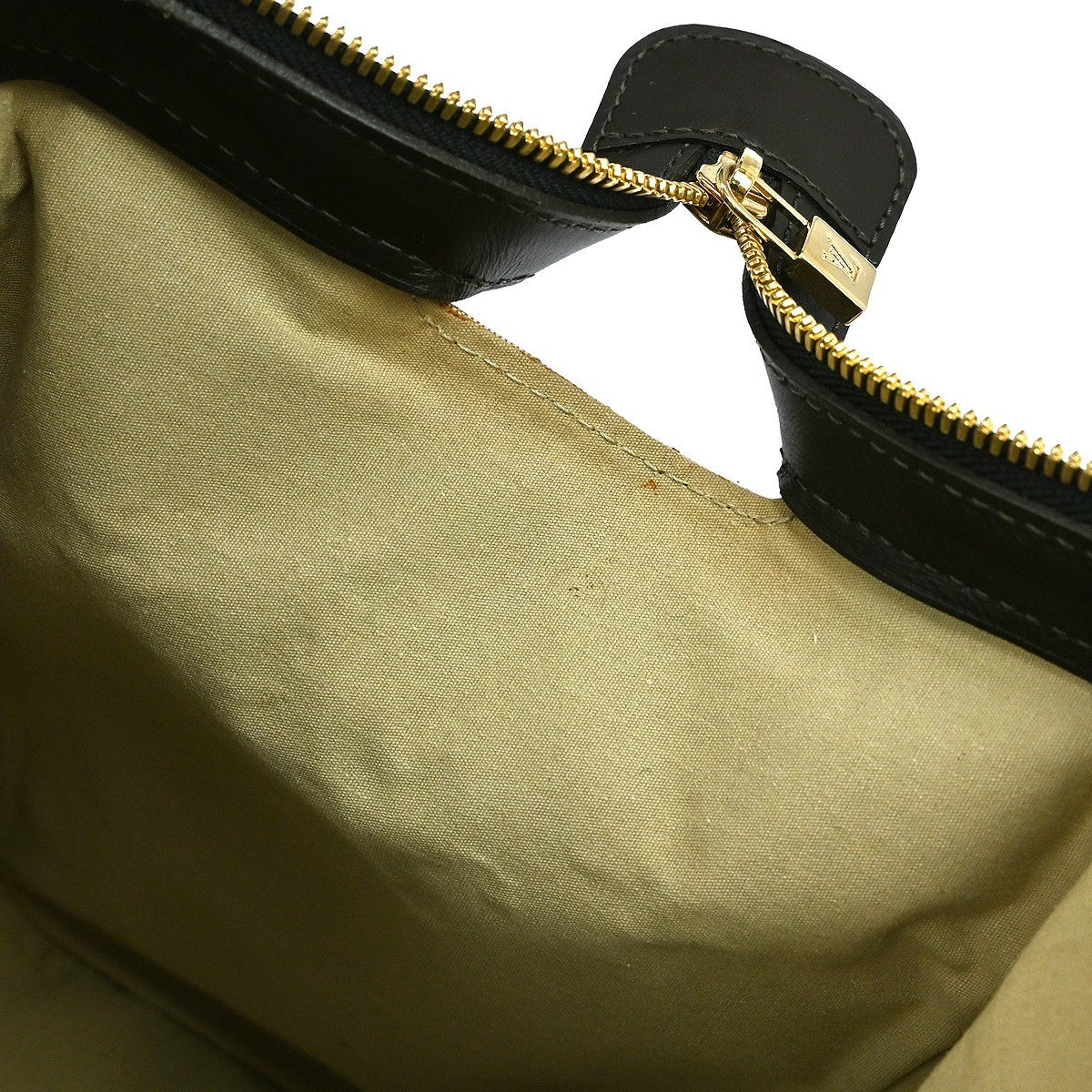Louis Vuitton Josephine Handbag Mini Lin Khaki Canvas Handbag (Pre-Owned)