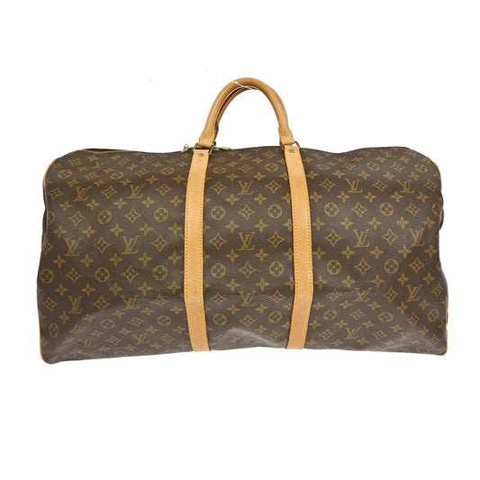 Louis Vuitton Keepall Bag Monogram Canvas Brown Canvas Travel Bag Bag (Pre-Owned)