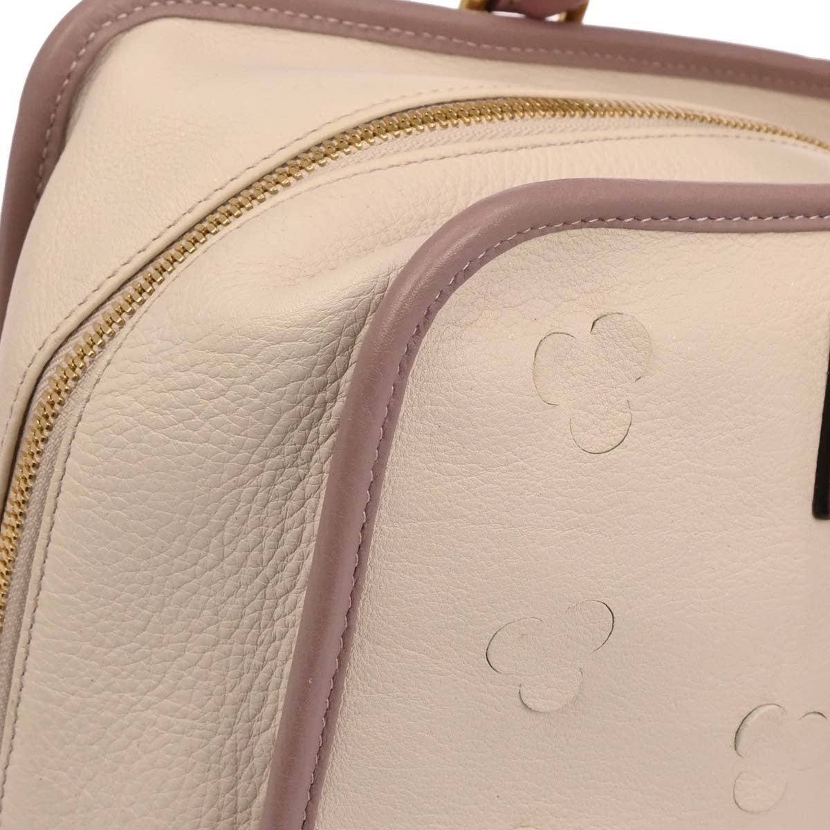 Loewe Amazona Bag Leather Ecru Leather Bag (Pre-Owned)