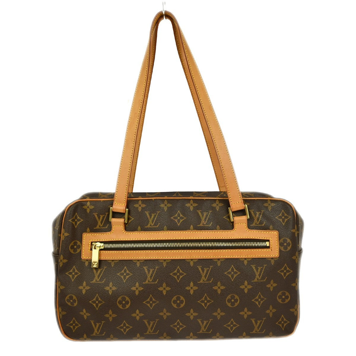 Louis Vuitton Cite Handbag Monogram Canvas Brown Canvas Handbag (Pre-Owned)