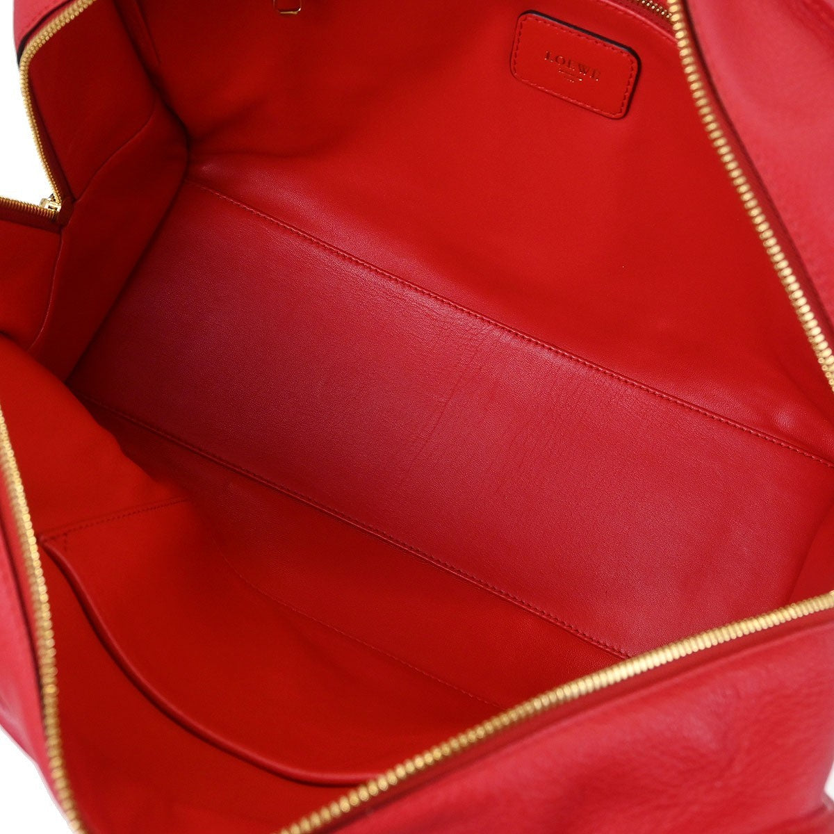 Loewe Amazona Bag Leather Red Leather Handbag (Pre-Owned)