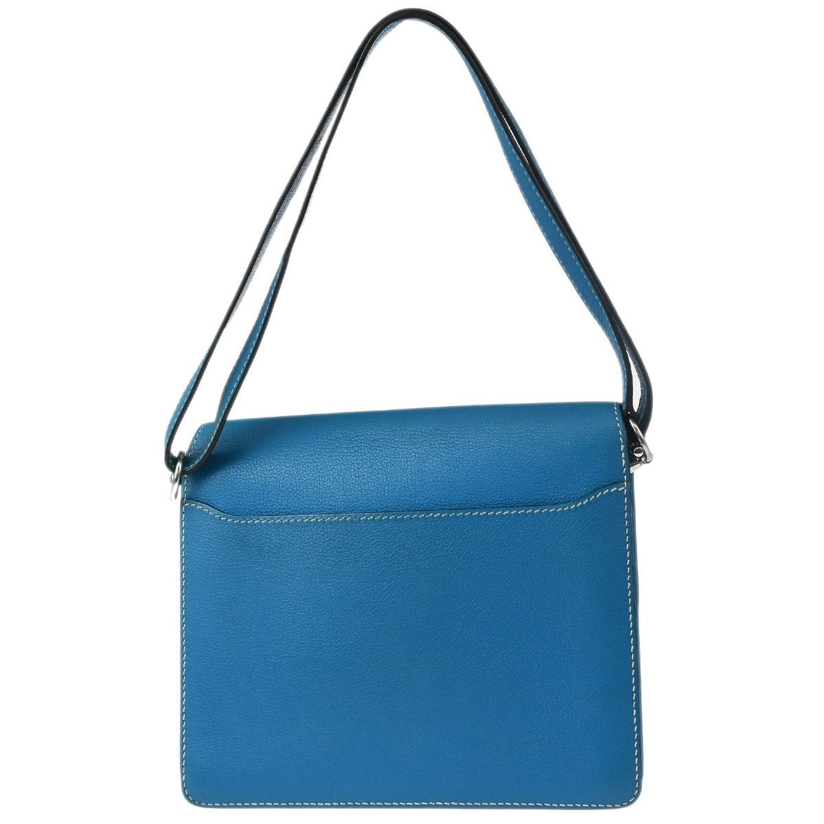 Hermes Roulis Bag Evercolor Blue Leather Shoulder Bag Bag (Pre-Owned)