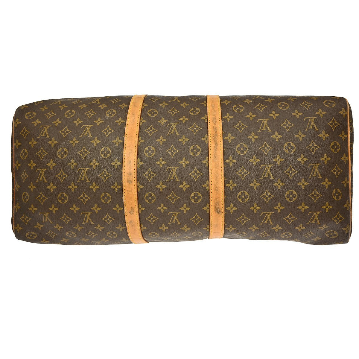Louis Vuitton Keepall Bag Monogram Canvas Brown Canvas Travel Bag Bag (Pre-Owned)