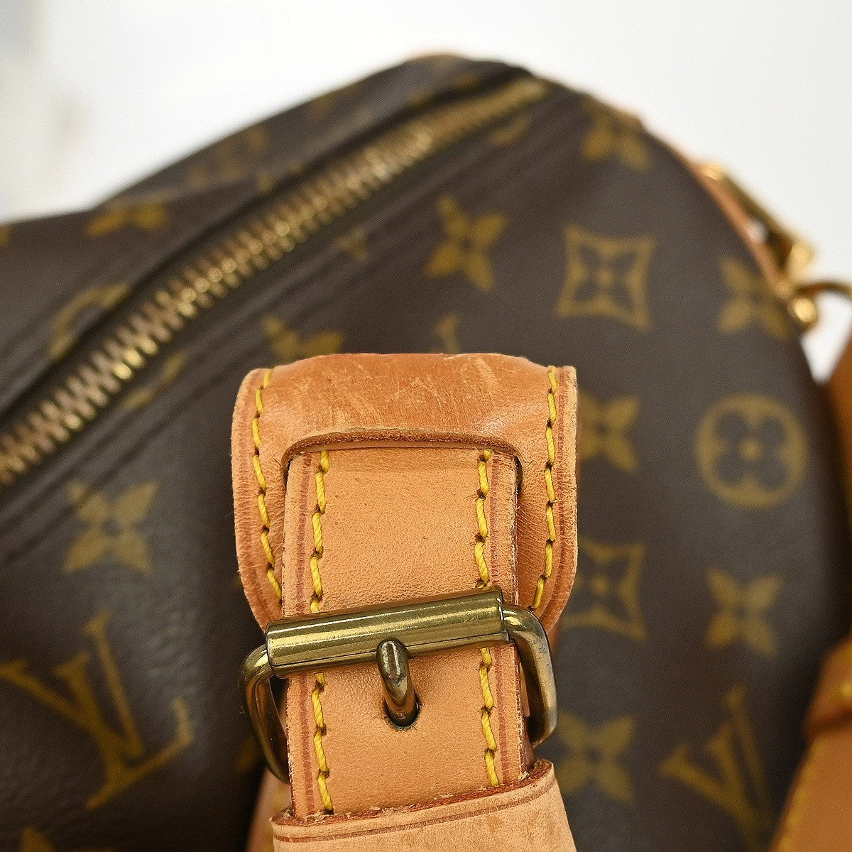 Louis Vuitton Keepall Bandouliere Bag Monogram Canvas Brown Canvas Travel Bag Bag (Pre-Owned)