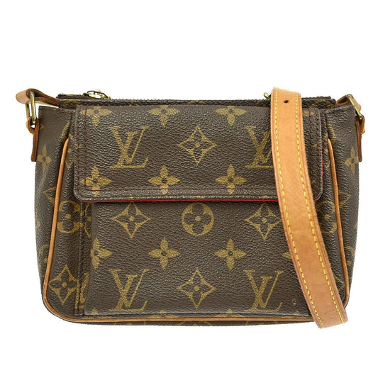 Louis Vuitton Vivacite Handbag Monogram Canvas Brown Canvas Shoulder Bag Bag (Pre-Owned)