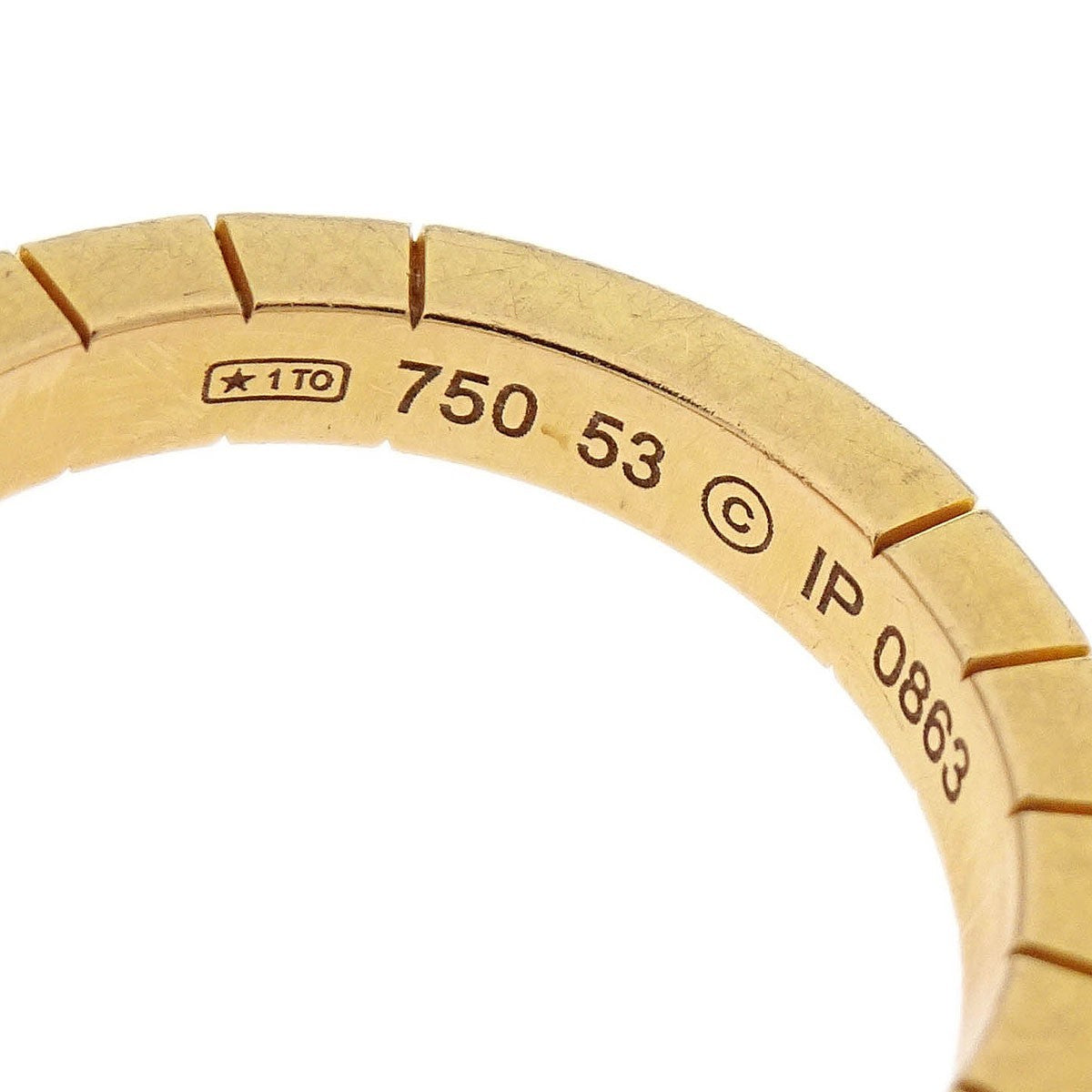 Cartier Lanieres Ring 18K Yellow Gold Gold Yellow_Gold Ring Jewelry (Pre-Owned)