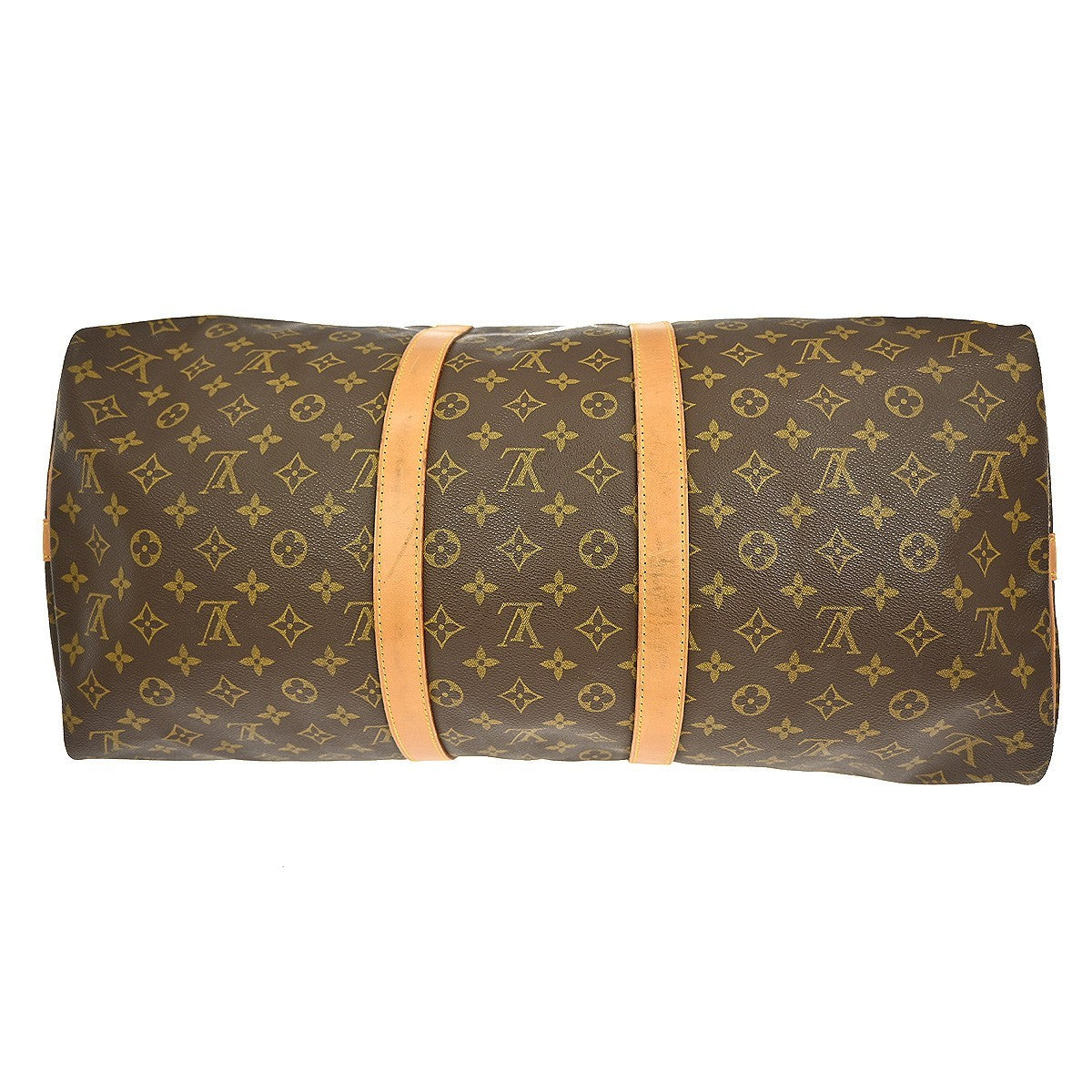 Louis Vuitton Keepall Bandouliere Bag Monogram Canvas Brown Canvas Travel Bag Bag (Pre-Owned)