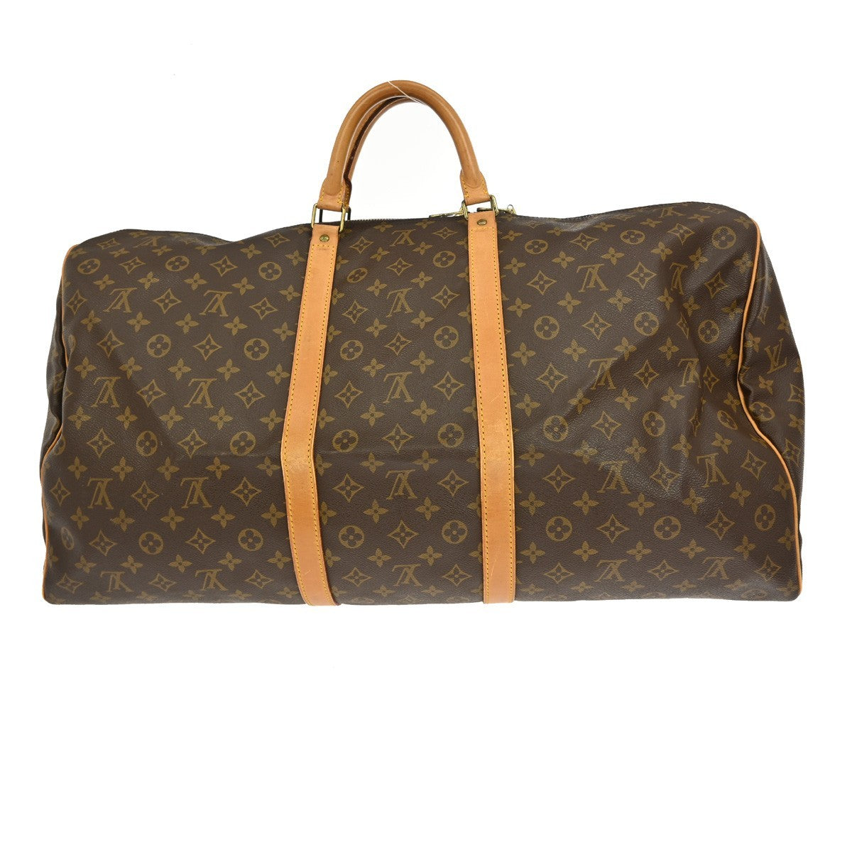 Louis Vuitton Keepall Bag Monogram Canvas Brown Canvas Travel Bag Bag (Pre-Owned)
