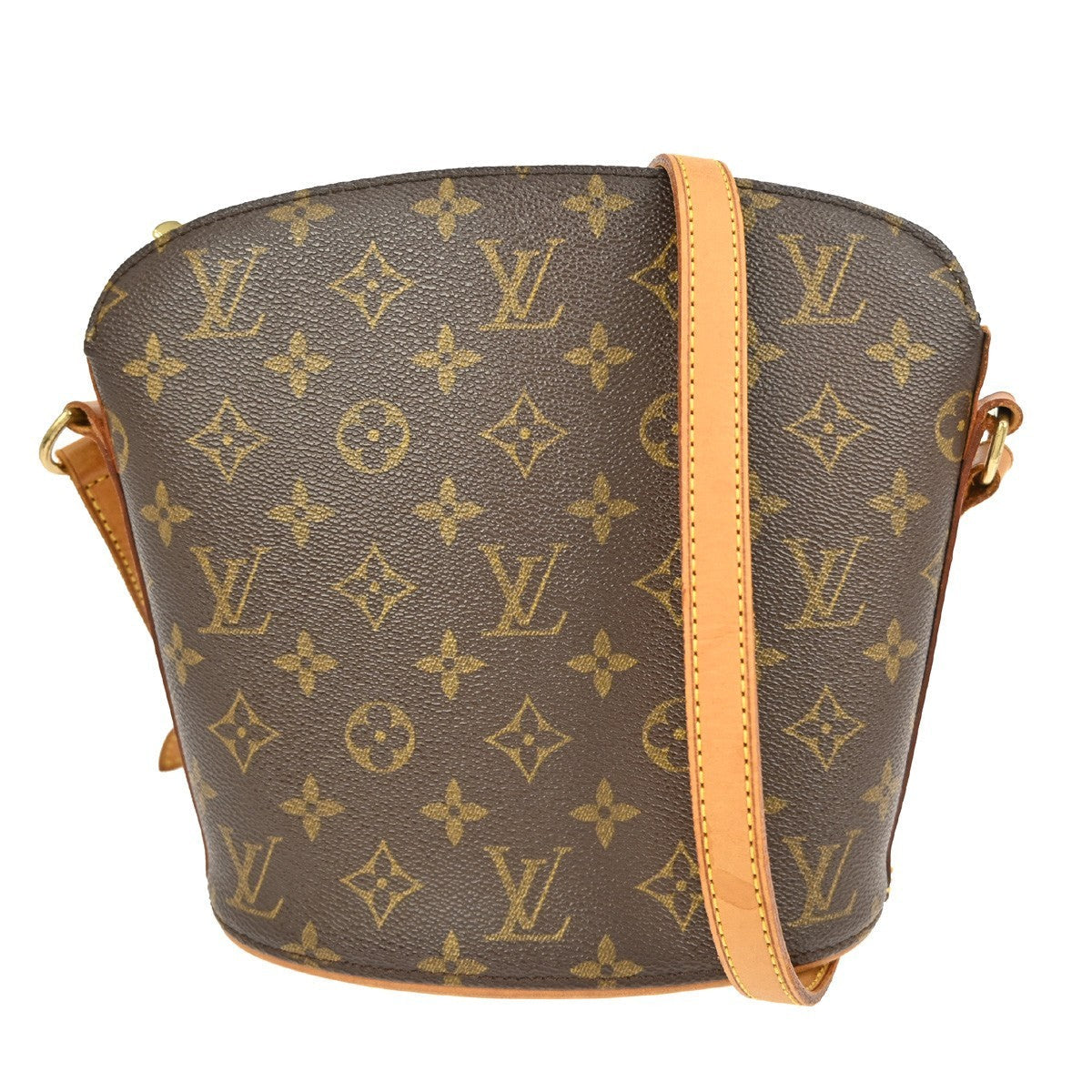 Louis Vuitton Drouot Handbag Monogram Canvas Brown Canvas Shoulder Bag Bag (Pre-Owned)