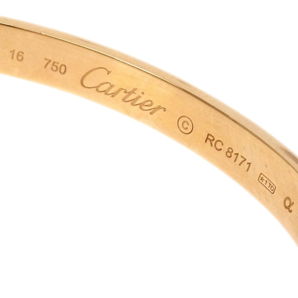 Cartier Love Bracelet Brushed 18K Rose Gold Gold Yellow_Gold Bracelet Jewelry (Pre-Owned)
