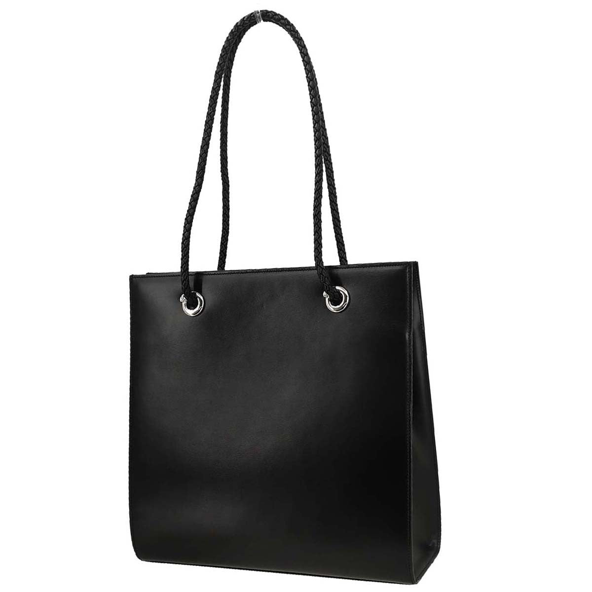 Cartier Panth��re Tote Bag Leather Black Leather Tote Bag Bag (Pre-Owned)