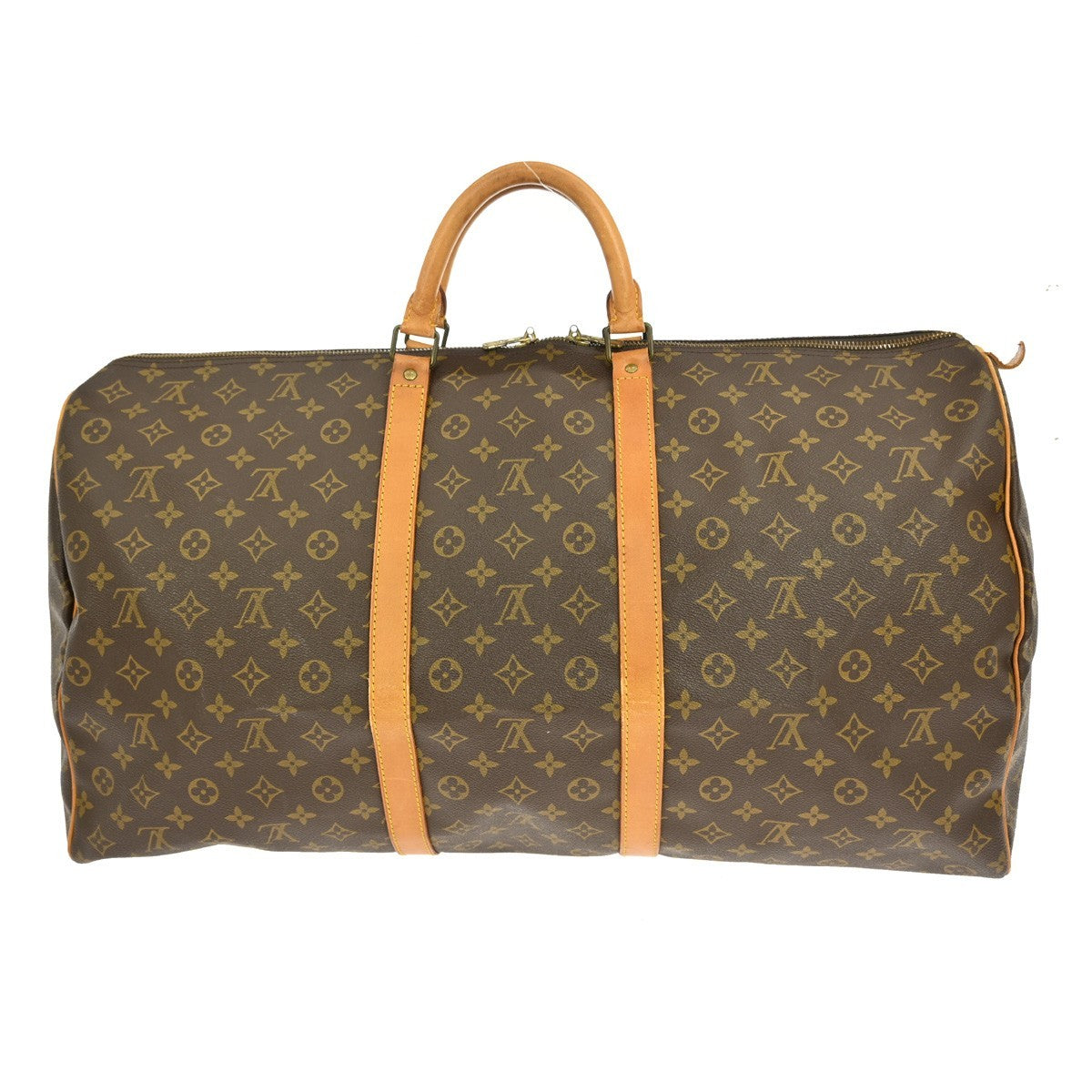 Louis Vuitton Keepall Bag Monogram Canvas Brown Canvas Travel Bag Bag (Pre-Owned)