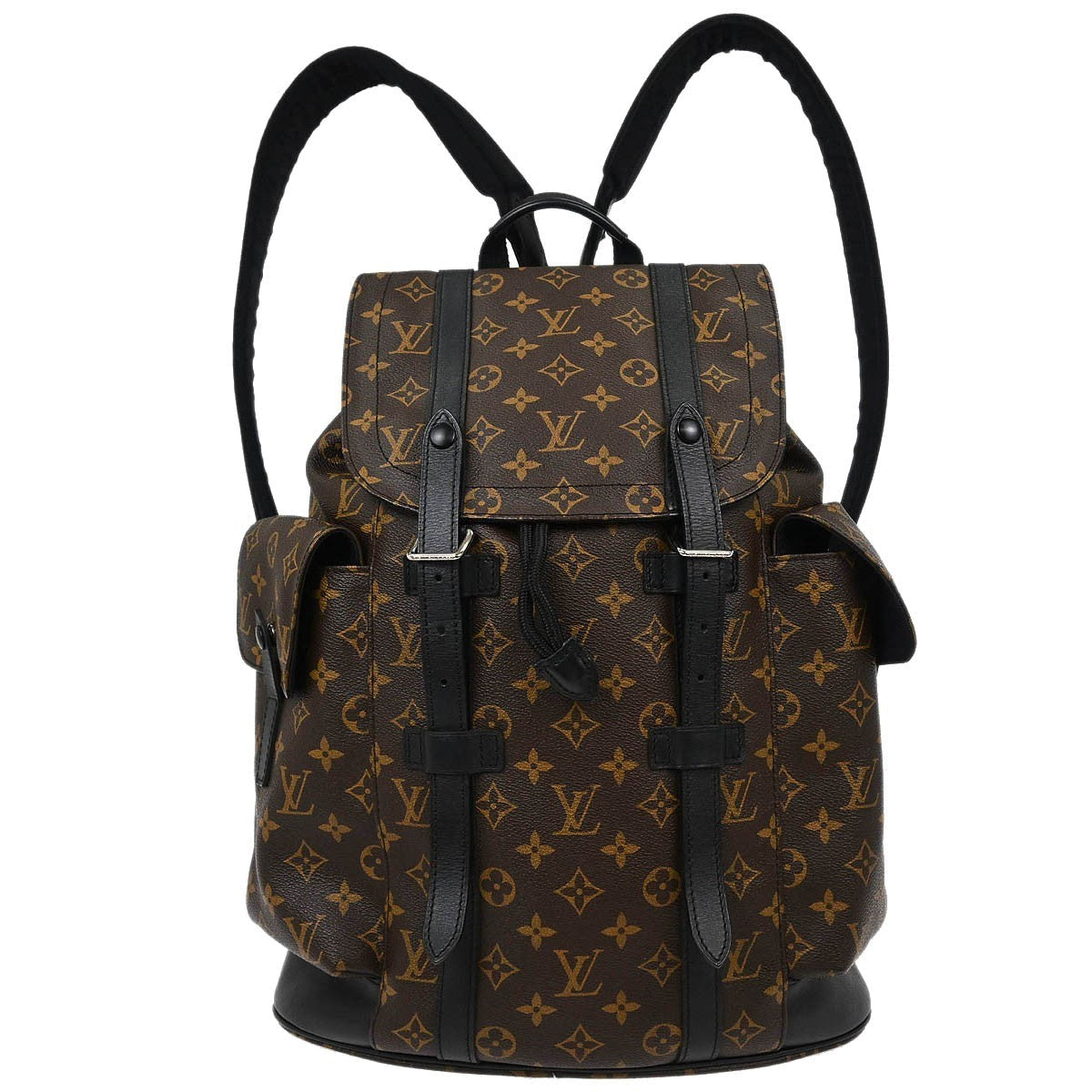 Louis Vuitton Christopher Backpack Macassar Monogram Canvas Brown Canvas Backpack Bag (Pre-Owned)