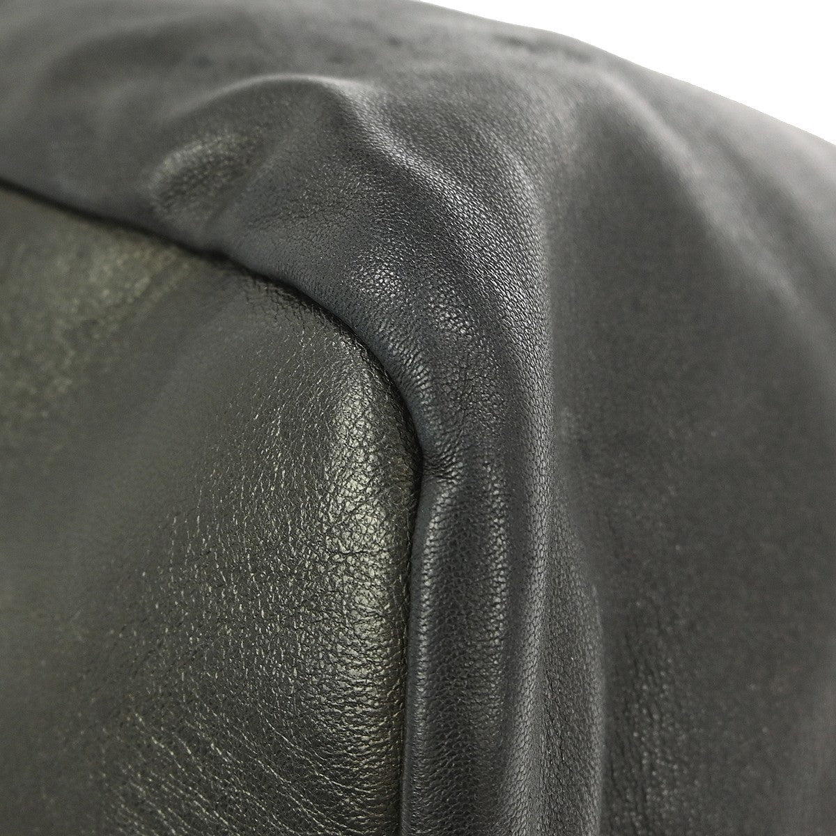 Prada Vintage Handbag Leather Black Leather Handbag (Pre-Owned)