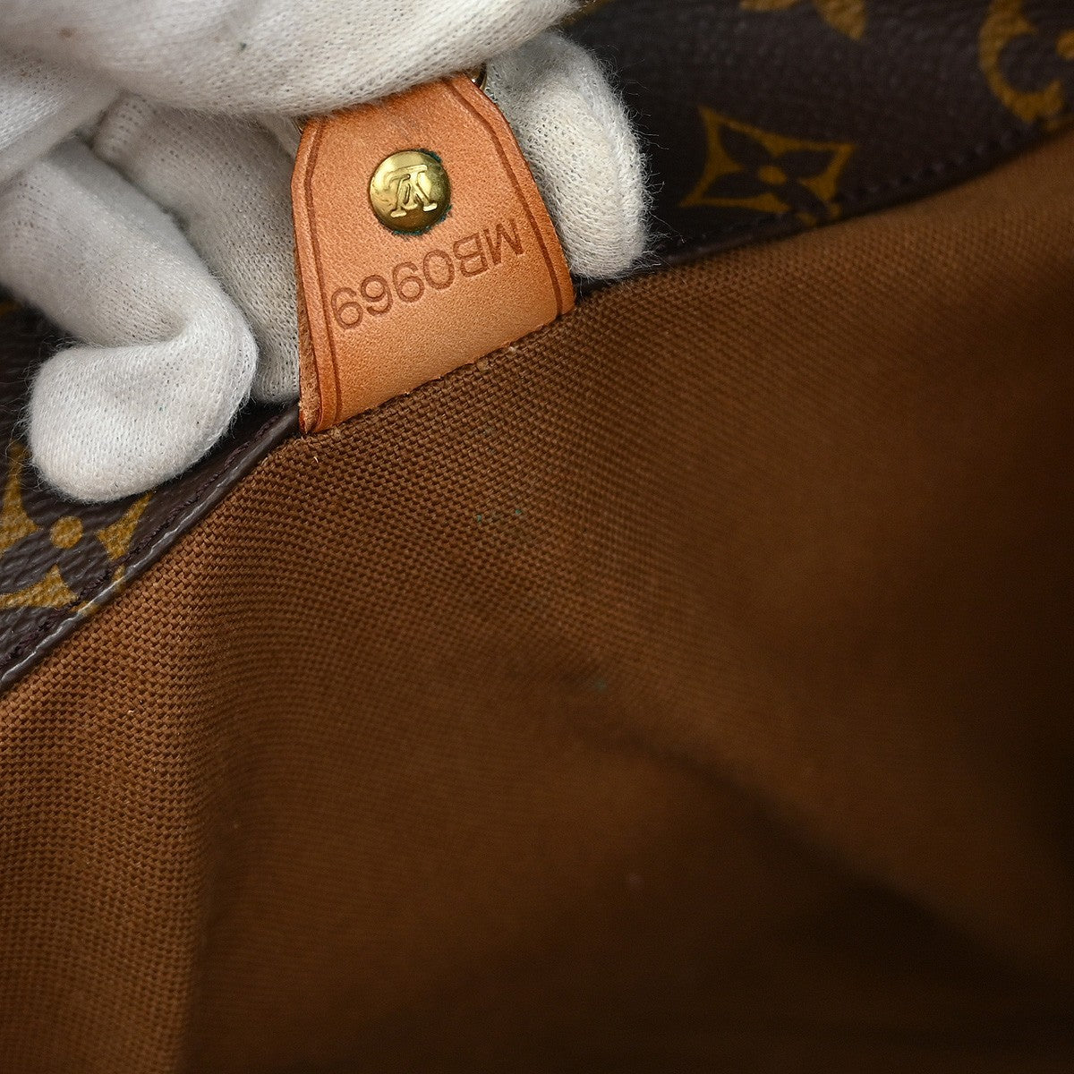 Louis Vuitton Shopping Sac Handbag Monogram Canvas Brown Canvas Tote Bag Bag (Pre-Owned)
