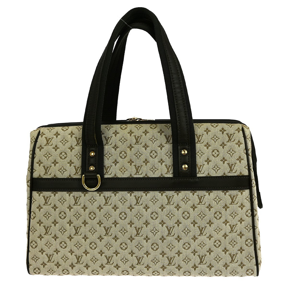 Louis Vuitton Josephine Handbag Mini Lin Khaki Canvas Handbag (Pre-Owned)