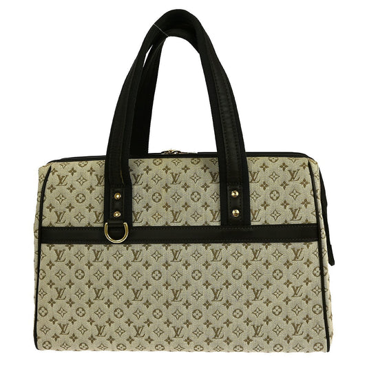 Louis Vuitton Josephine Handbag Mini Lin Khaki Canvas Handbag (Pre-Owned)