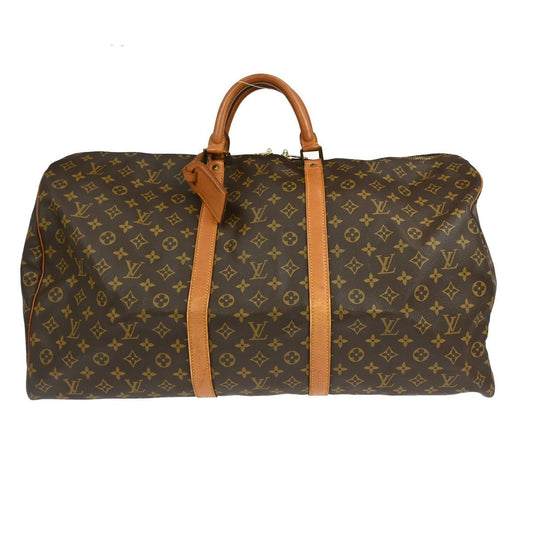Louis Vuitton Keepall Bag Monogram Canvas Brown Canvas Travel Bag Bag (Pre-Owned)