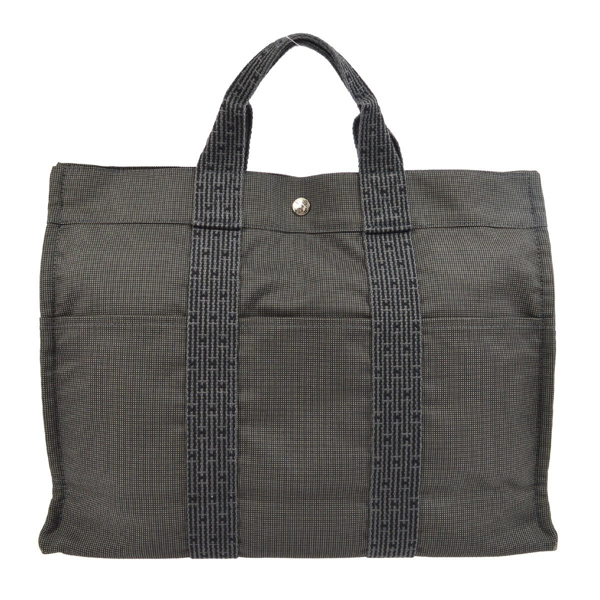Hermes Fourre-Tout Herline Fourre-Tout Herline Gray Canvas Tote Bag Bag (Pre-Owned)