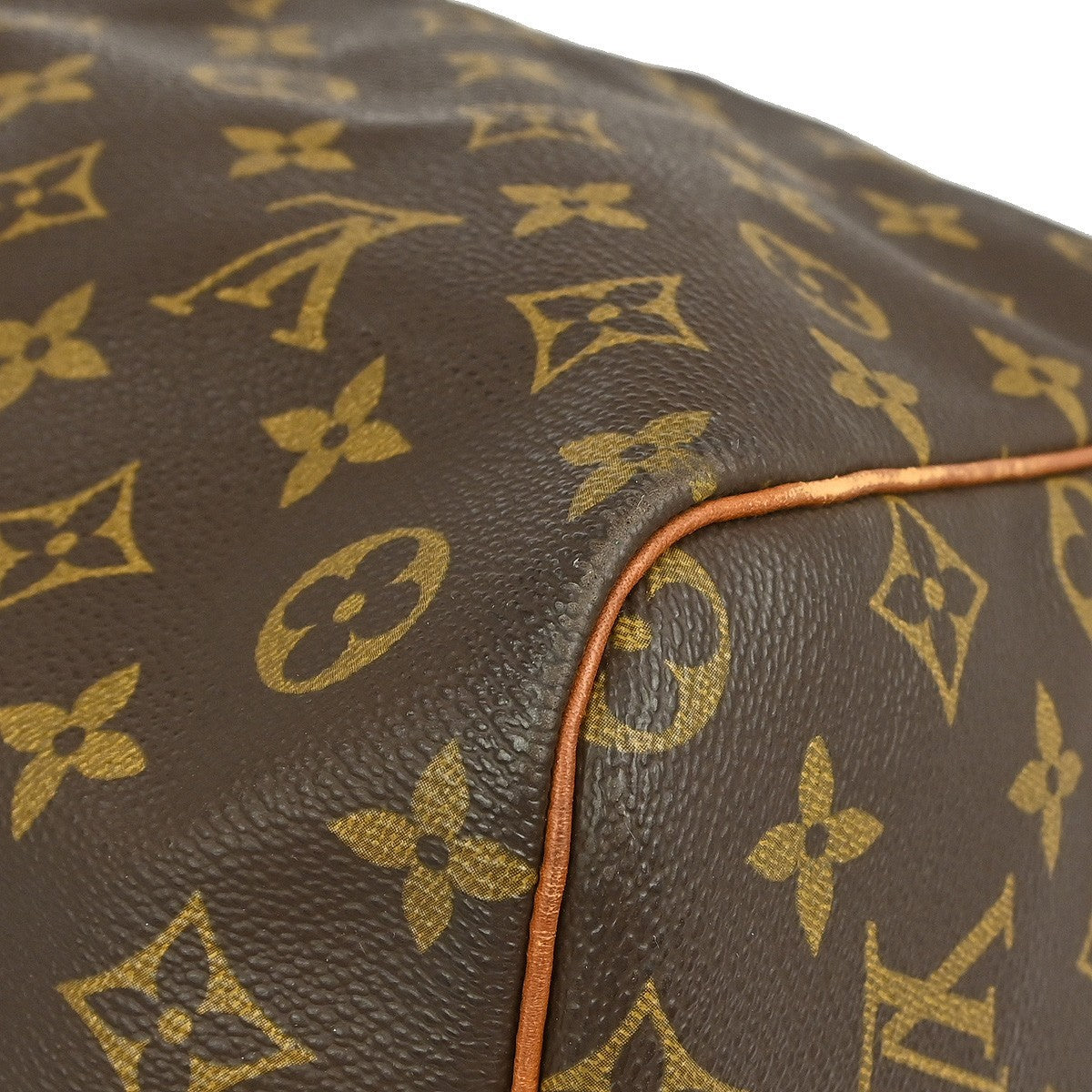 Louis Vuitton Keepall Bag Monogram Canvas Brown Canvas Travel Bag Bag (Pre-Owned)